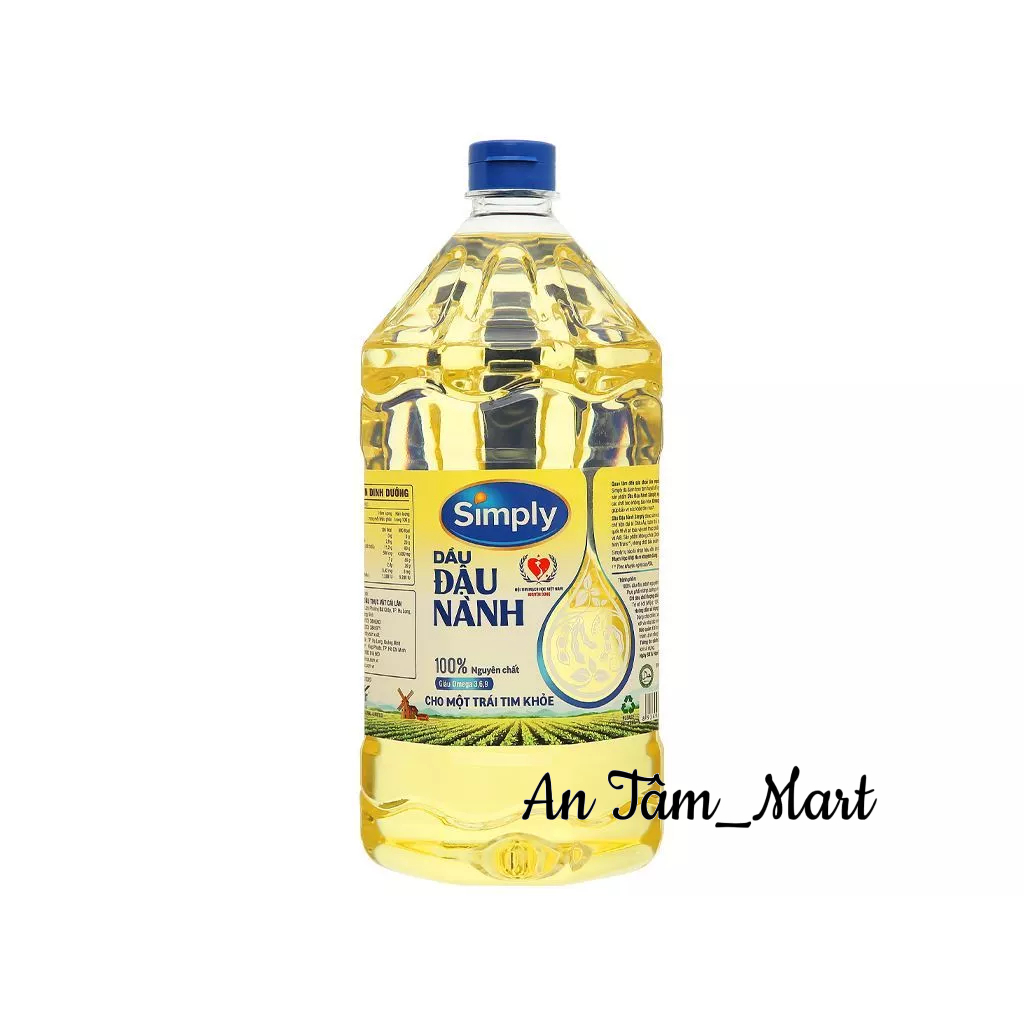 Dầu ăn Simply đậu nành Simply cao cấp 2l