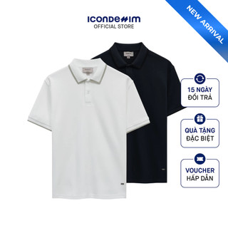  Áo polo nam ICONDENIM vải CVC cá sấu thoáng khí tag kim loại ICDN form regular thoải mái PLID0249 