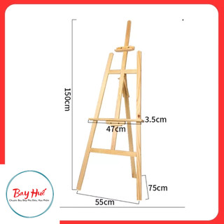 Giá vẽ tranh gỗ gấp gọn, gỗ thông cao cấp-giá vẽ đồ hoạ (Hàng nhập khẩu)