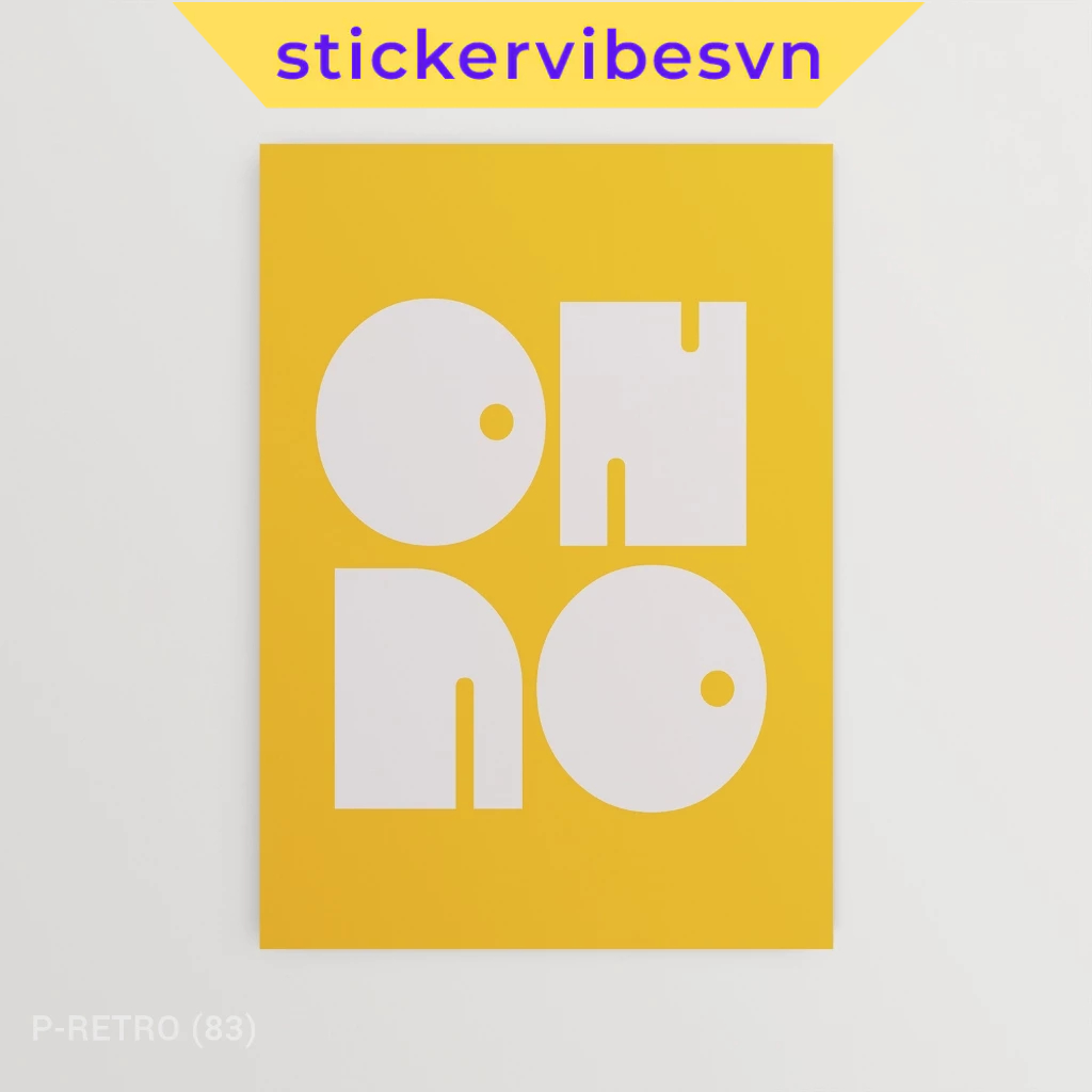 Tranh dán tường fomex, Op Art Typography, decor tường, phòng ngủ, có sẵn keo dán 2 mặt, nhận in theo