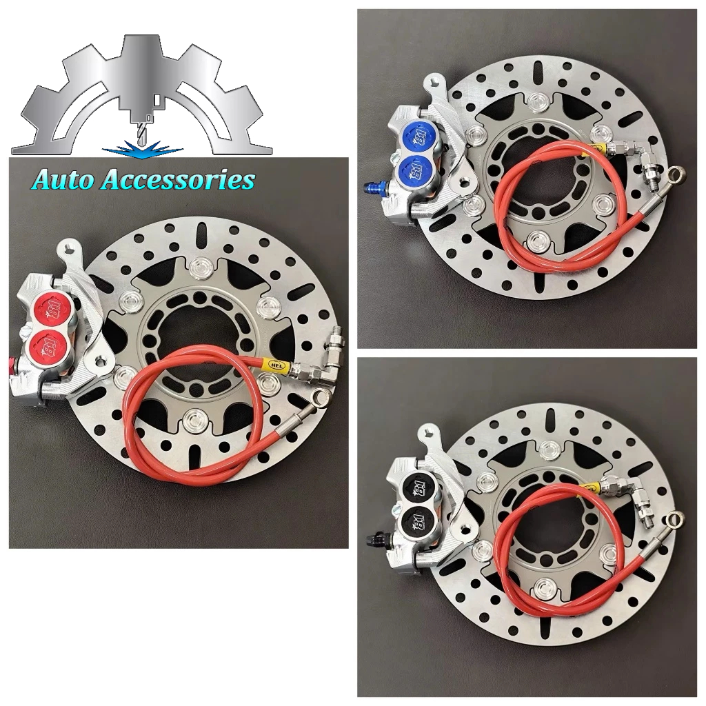 📌 Trọn bộ combo 4 món như hình, gắn cho các xe (Heo 81 + dây 81 90 độ + đĩa NVM 220mm + pas heo cnc)