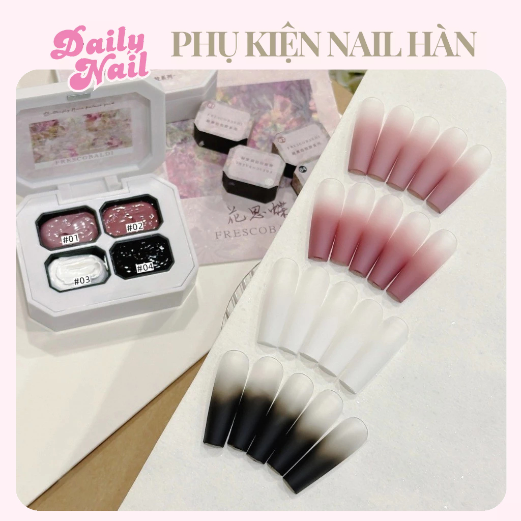 Set Gel dặm Ombre 4 Màu cơ bản Frescobaldi - Đồ Nail Daily 💅🏻