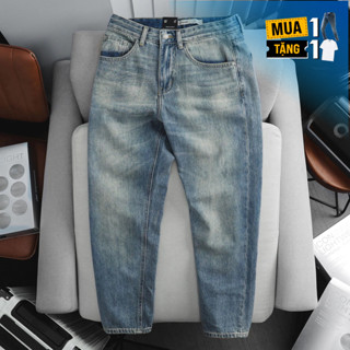 [MUA 1 TẶNG 1] Quần Jean Nam ICON105 LightweightTM Straight Fit Blue QJID0175