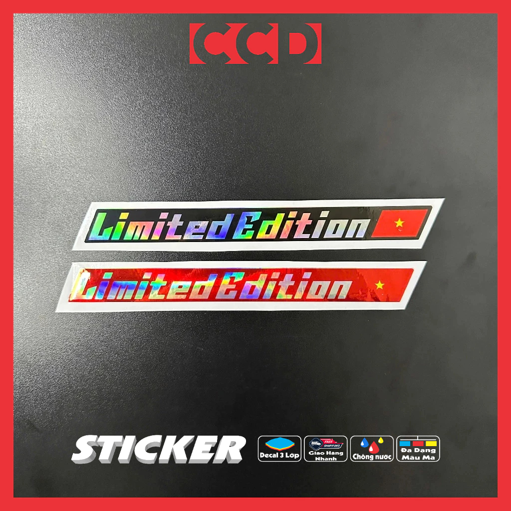 [C25-C29] Tem Decal Phản Quang 7 Màu Limited Edition