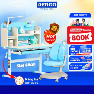 [Quà + Voucher 800K] Bộ Bàn Học DERGO LEO A80 - C5D Chống Gù Chống Cận Cao Cấp