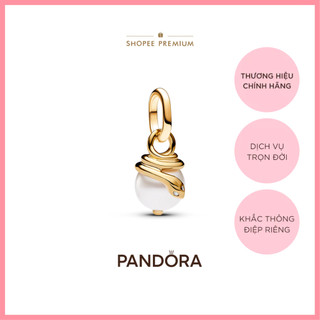   YEAR END - 40% Charm Treo Pandora Mạ Vàng 14k Rắn Uốn Quanh Ngọc 
