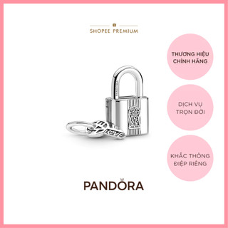   GIÁNG SINH OFF 40%  Charm Treo Bạc Pandora Cặp Ổ Khóa Và Chìa Khóa - Khắc Chữ 