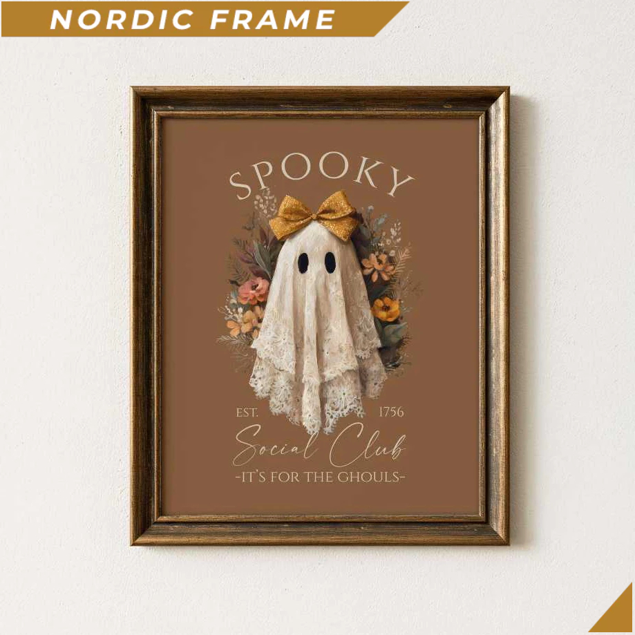 Tranh treo tường, Spooky Halloween Wall Art Printable Ghost Decor Neutral Fall Wall Art Halloween Pa