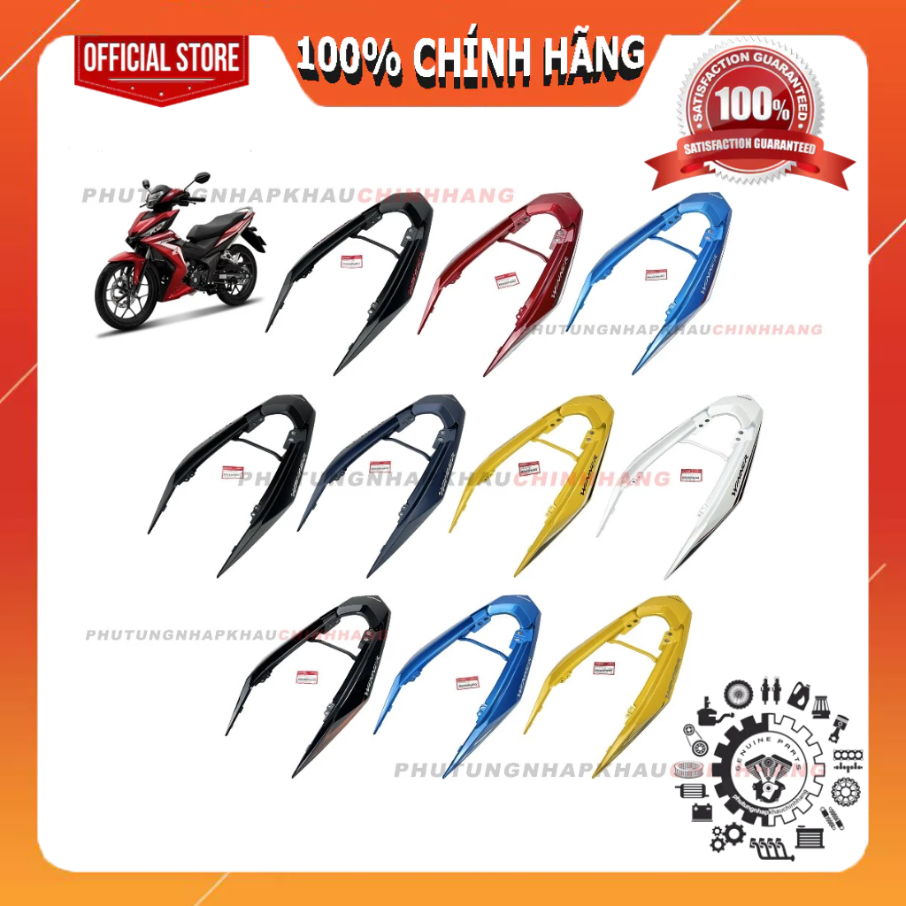 Bộ ốp đuôi sau Winner 150 V1 2016 2017 2018, Chữ A Ốp sườn sau Winner V1 chính hãng - 83500K56V00