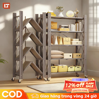 Kệ Gấp Gọn Đa Năng 3/4/5 tầng kệ sắt đa năng sơn tĩnh điện Thép Cacbon Kệ sắt gấp gọn có bánh xe Thép dày