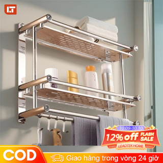  Kệ Nhà Tắm Đa Năng Dán Tường  1/2/3 tầng Giá Treo Khăn Nhà Tắm Inox 304 Không Cần Khoan
