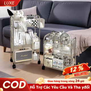 LUXE Xe đẩy spa Đa Năng Kệ Để Đồ Trong Suốt Nhiều Tầng Kệ đựng đồ ăn vặ bánh xe dàng di chuyển