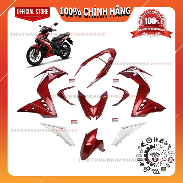 [MÓN LẺ] Dàn áo Winner 150 V1 màu Đỏ Đen Trắng 2018 chính hãng, Dàn vỏ nhựa màu Winner V1 K56 2016 2