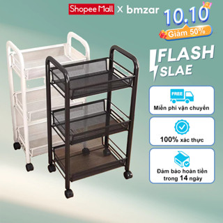 BMZAR Xe đẩy Spa 3 4 tầng Kệ kiểu mới sắt mắt lưới Kệ để đồ đa năng Kệ đựng đồ đa năng Kệ 4 tầng có bánh xe