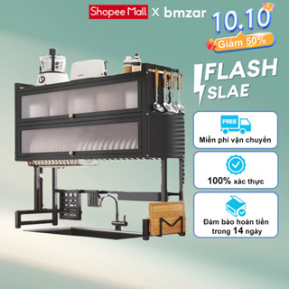 BMZAR Kệ chén có nắp đậy inox 304 Kệ bát trên bồn rửa bát 65-125CM Kệ úp chén Có thể chịu được 200kg
