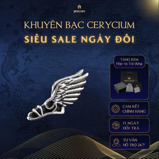 Khuyên tai Bạc nam, nữ 925 Mercury Talaria -Trang sức Bạc 925 thần thoại-Thiết kế độc quyền Mercury