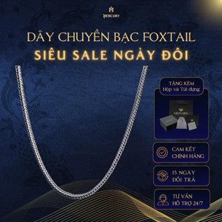 Dây chuyền Bạc nam, nữ 925 Mecury Foxtail - Trang sức bạc 925 - Dây Basic dễ đeo và kết hợp với mặt dây