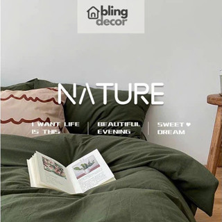 Bộ chăn ga gối đệm 4 món cotton Hàn mát mẻ, mềm mại, ga trải giường trơn màu