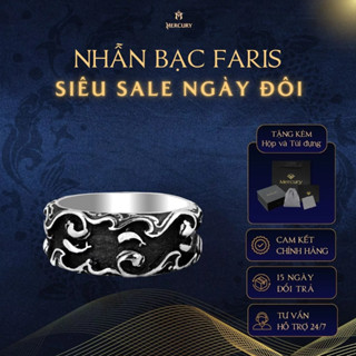 Nhẫn Bạc nam 925 Mercury Faris - Trang sức Bạc 925 đúc nguyên khối - Thiết kế độc quyền bởi Mercury