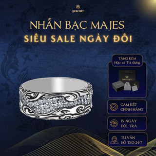 Nhẫn Bạc nam 925 Mercury Majes - Trang sức Bạc 925 đúc nguyên khối - Thiết kế độc quyền bởi Mercury