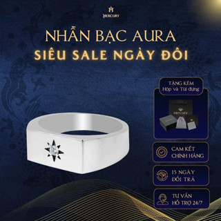 Nhẫn Bạc nam 925 Mercury Aura - Trang sức Bạc 925 đúc nguyên khối - Thiết kế độc quyền bởi Mercury
