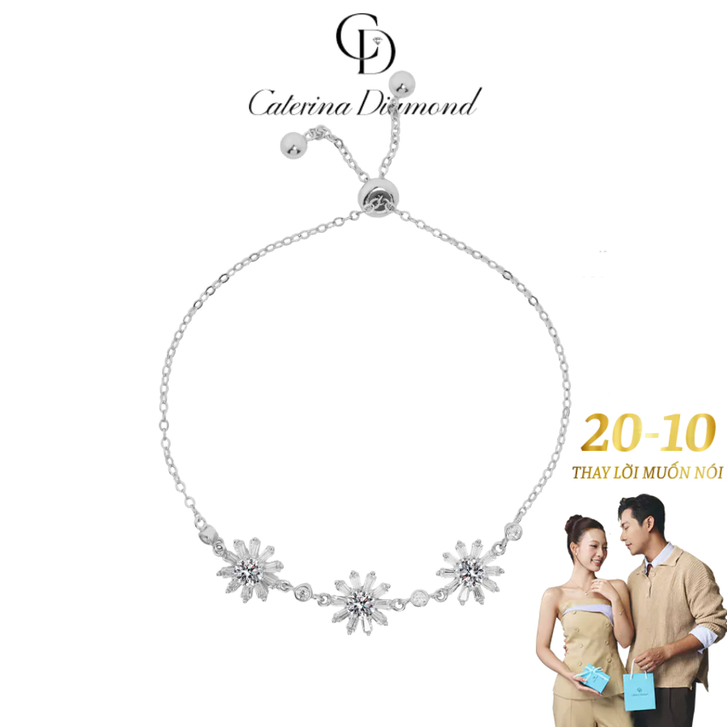 Vòng tay Kim Cương Moissanite Caterina Diamond Celestial Daisy Bracelet  - DB031WH