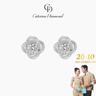 Khuyên tai nữ kim cương Moissanite 4mm Caterina Diamond Series Romantic Hall Earrings DE001