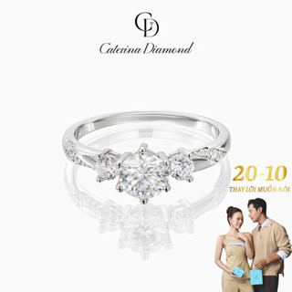 Nhẫn kim cương Moissanite 0,6 Carat Caterina Diamond Solitaire Pavéproposal  DR028 - Kiểm định GRA