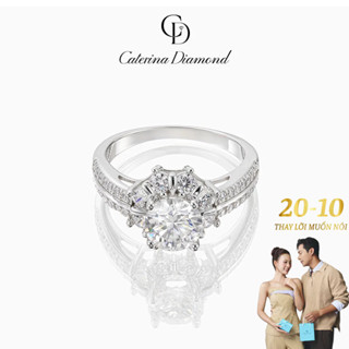 Nhẫn kim cương Moissanite 1,2 Carat Caterina Diamond Solitaire Pavéproposal  DR027 - Kiểm định GRA