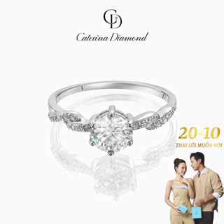 Nhẫn kim cương Moissanite 0,8 Carat Caterina Diamond Solitaire Pavéproposal  DR026 - Kiểm định GRA