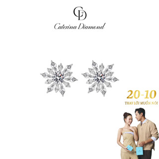 Khuyên tai nữ kim cương Moissanite 0,2 Carat Caterina Diamond Sparkling Snowflake Earrings DE014