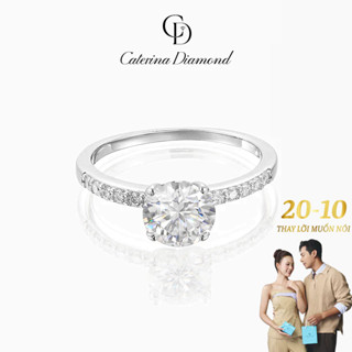 Nhẫn kim cương Moissanite 1 Carat Caterina Diamond Solitaire Wedding Lover DR011 Kiểm định GRA