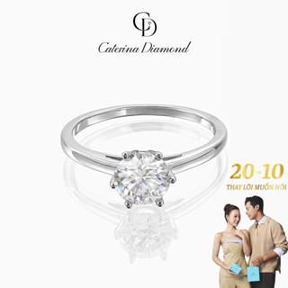 Nhẫn kim cương Moissanite 1 Carat Caterina Diamond Solitaire Wedding Lover DR010 - Kiểm định GRA
