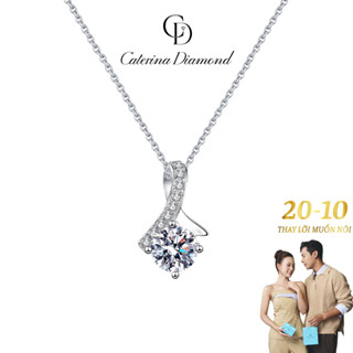 Dây chuyền kim cương Moissanite 1 Carat Caterina Diamond Sterling Silver Pendant DN025WH