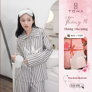 Toha Homewear Đồ Bộ Pijama Đồ Bộ Mặc Nhóm Nam Nữ Twinkle Stripe Dreamwear