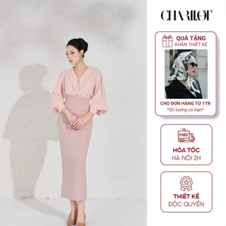 Set Đồ Nữ Sang Chảnh Hồng Cam Chất Liệu Ít Nhăn Nhàu Chân Váy Lót Lụa Thiết Kế Cao Cấp CHARLLOT