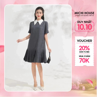 Đầm Suông Đuôi Cá Michi House Váy Xuông Công Sở Xếp Ly Đuôi Cá Dài Đến Gối V655