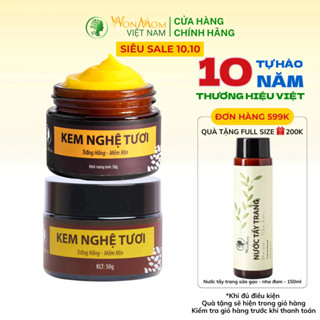 Combo 2 Kem nghệ tươi dưỡng sáng, trắng da hồng hào, mềm mịn WonMom 1 hộp 50g