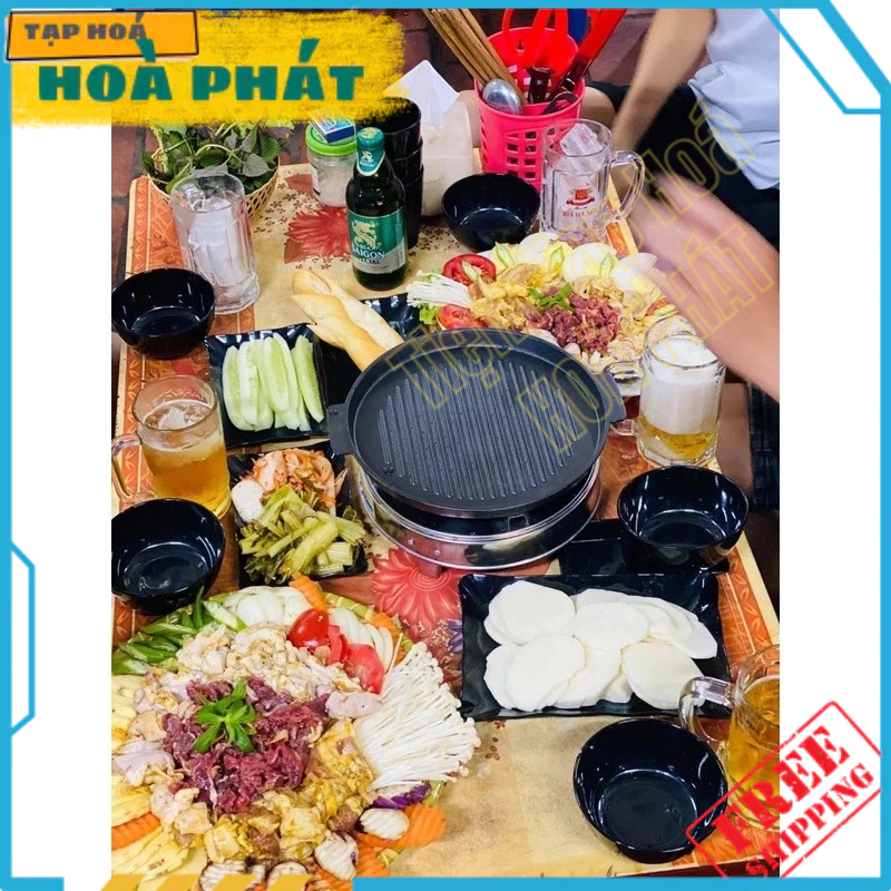 Chảo nướng thịt chống dính nướng HUỲNH ANH - chảo gang làm bò sốt hàu HUỲNH ANH tiện dụng