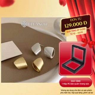 Bông tai nữ chuôi bạc 925 Eleanor Accessories bản to basic phụ kiện trang sức khuyên tai 9933