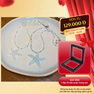 Dây chuyền nữ Eleanor Accessories mặt hình sao biển phối chuỗi bi phụ kiện trang sức vòng cổ 9947