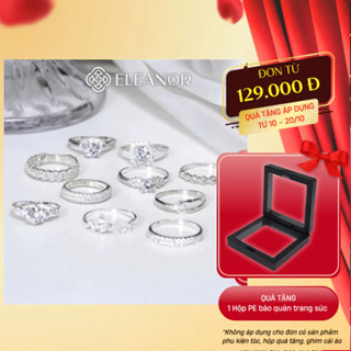 Nhẫn bạc nữ Eleanor Accessories đa dạng kiểu dáng đính đá nhẫn bạc 925 phụ kiện trang sức 7983