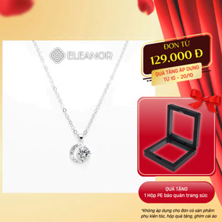 Dây chuyền bạc nữ Eleanor Accessories hình mặt trăng đính đá bạc 925 phụ kiện trang sức vòng cổ 6454
