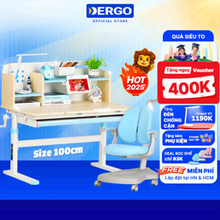 [Quà + Voucher 400K] Bộ Bàn Học Thông Minh DERGO LEO X1000 Chống Gù Chống Cận Ngồi Chuẩn Tư Thế