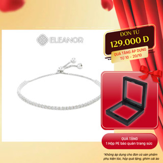 Vòng tay nữ dây rút bạc 925 Eleanor Accessories đính đá đơn giản phụ kiện trang sức lắc tay bạc 4541