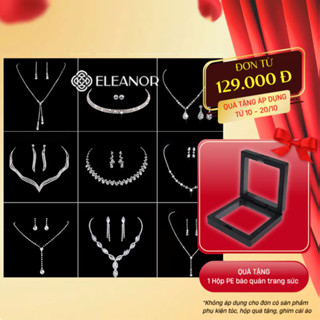 Dây chuyền bông tai nữ Eleanor Accessories bộ trang sức đính đá cô dâu phụ kiện trang sức 8848