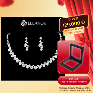 Dây chuyền bông tai nữ Eleanor Accessories bộ trang sức đính đá phụ kiện trang sức 4808