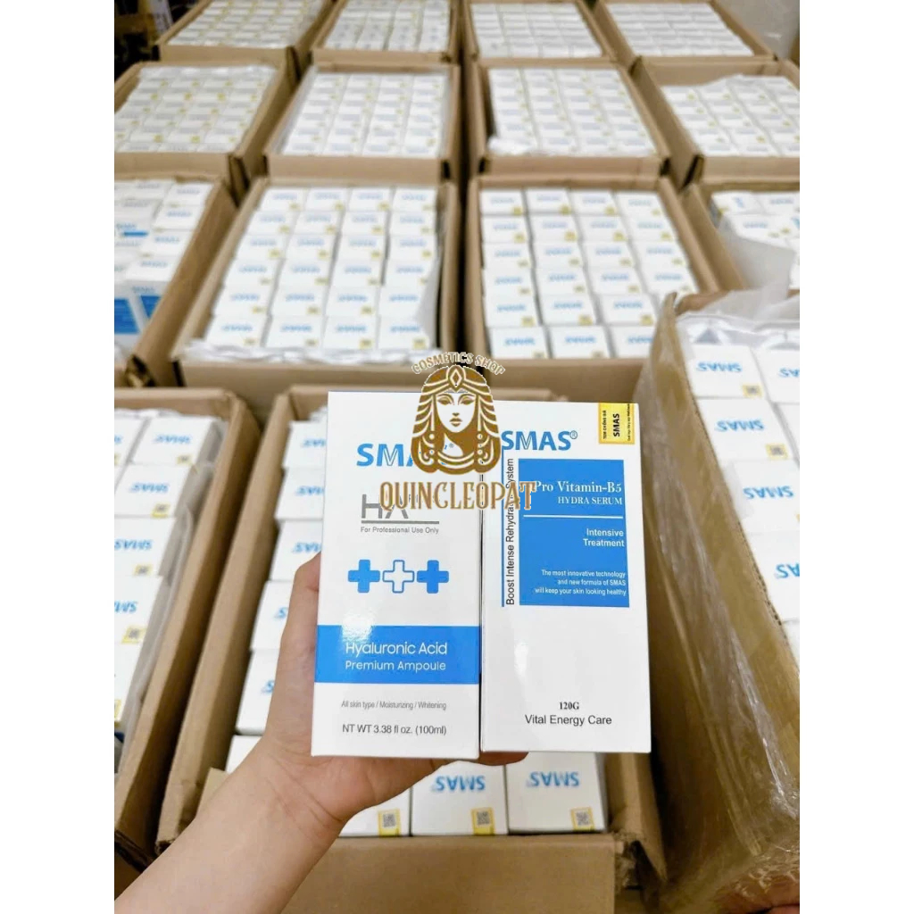Serum Smas HA Plus và serum Smas B5 Cấp ẩm cấp nước phục hồi da HA nano Niacinamide B5 Acid Hyaluron