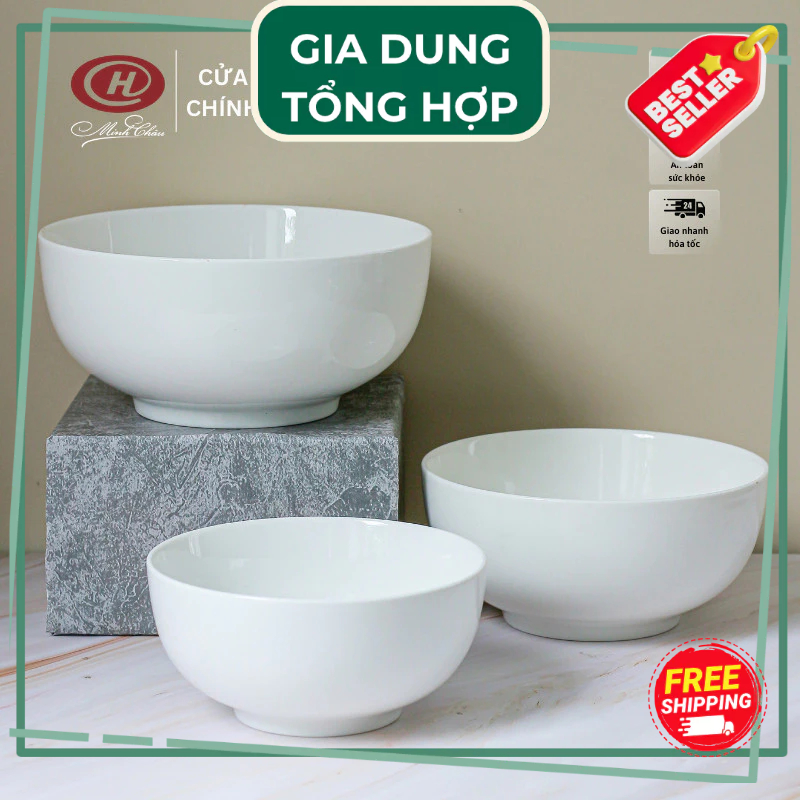 Bát Tô Trắng Trơn Kiểu Hàn Quốc (Tô Sâu) - Sứ Minh Châu