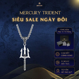 Dây chuyền Bạc nam nữ 925 Mecury Accessory Trident -Trang sức bạc 925 họa tiết thần thoại